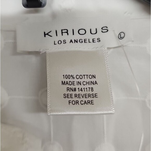 Kirious white crop Semi Sheer Blouse Size L - Picture 3 of 5